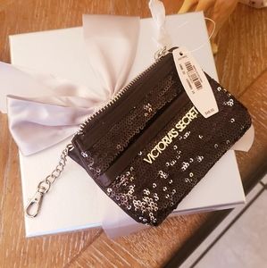 New Victoria's Secret Sequin Coin Purse Wallet